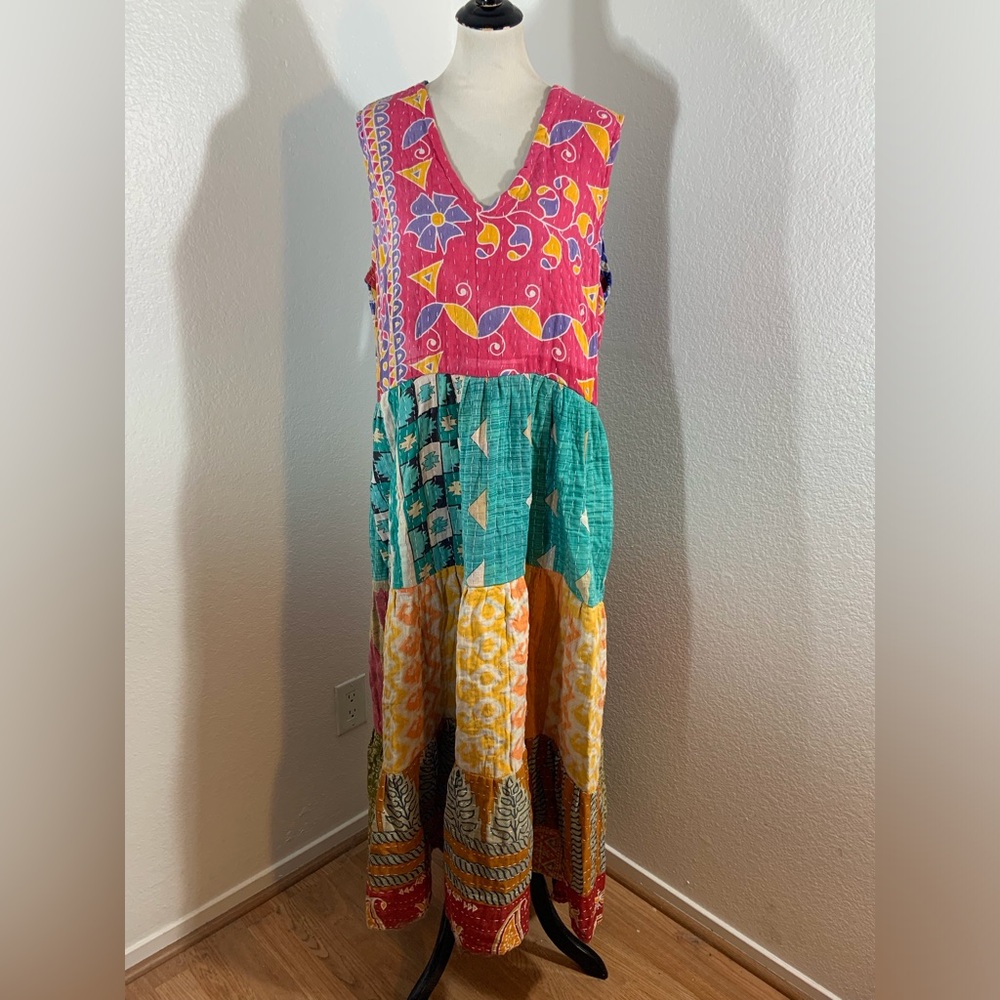 🌹New Listing🌹NWOT Kaantha Karma Handcrafted Eastern Indian Kaantha Maxi Dress